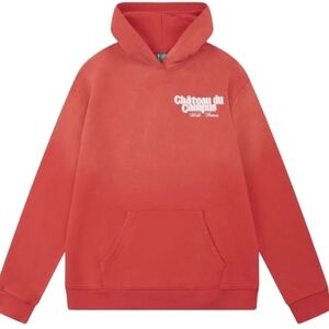 NWT Campus Goods Chateau Hoodie Sun Fade Wash Red